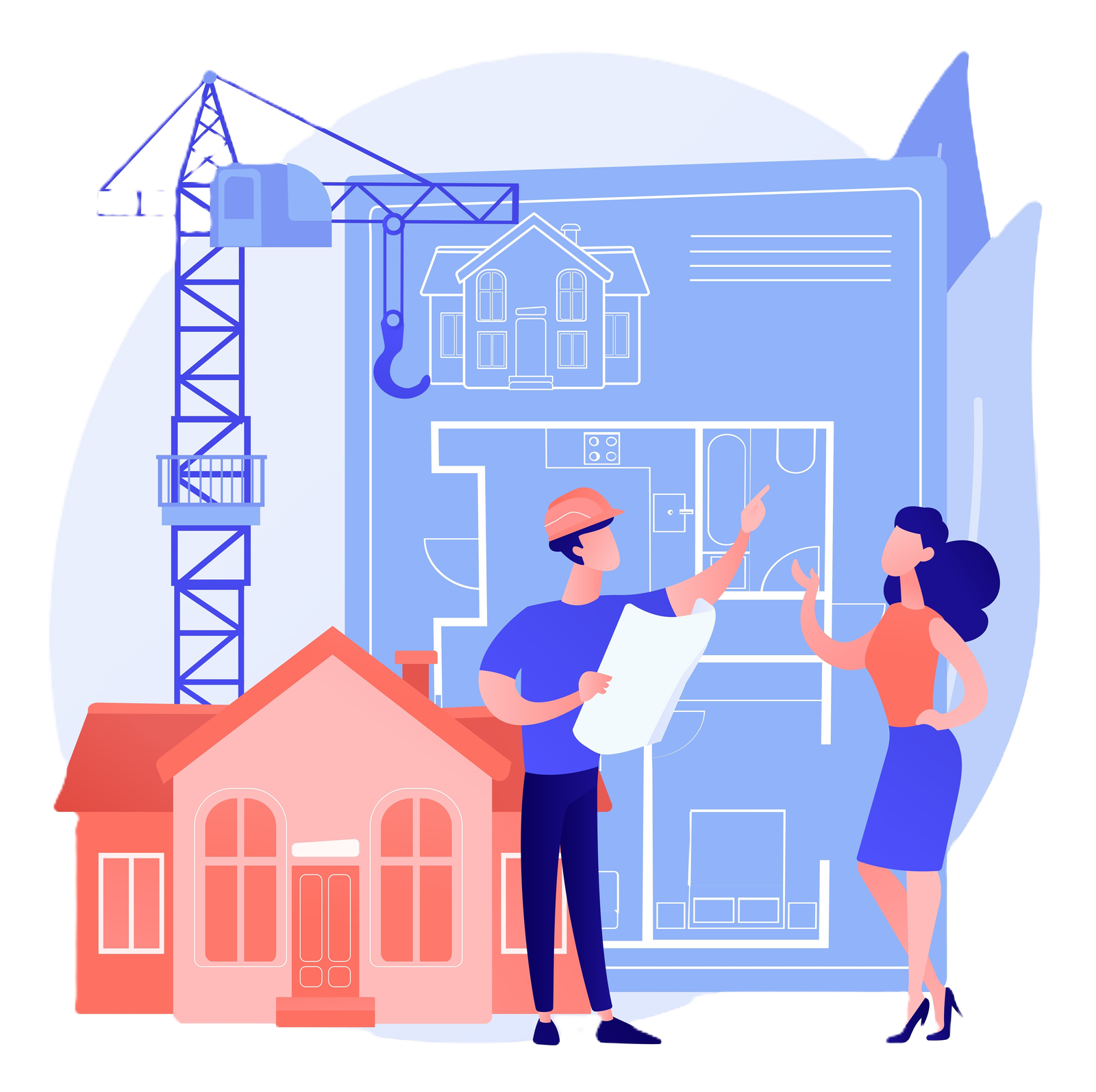 Broker working illustration